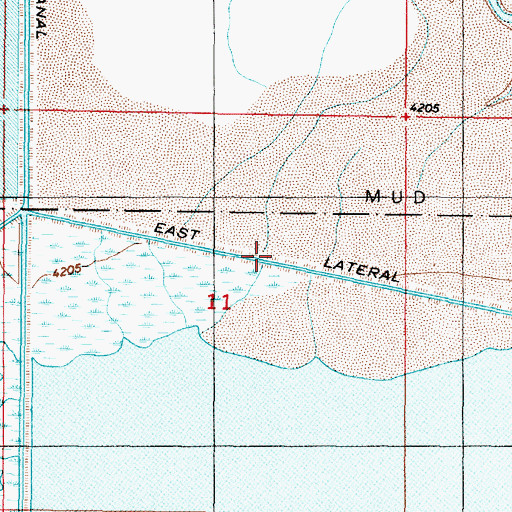 Topographic Map of East Lateral, UT
