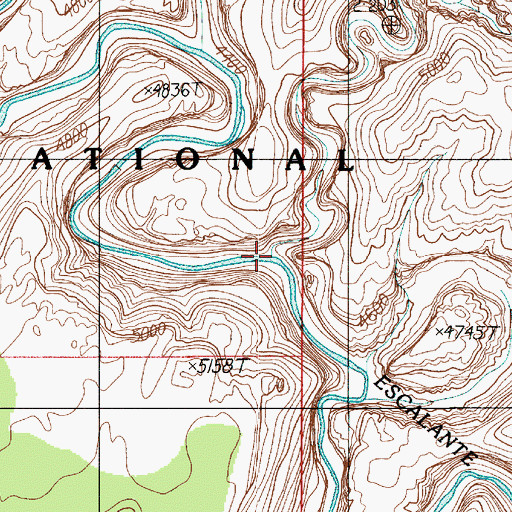 Topographic Map of East Moody Canyon, UT