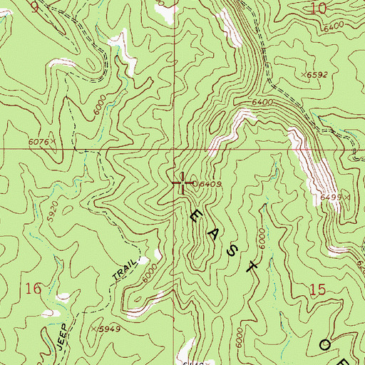 Topographic Map of East of the Navajo, UT