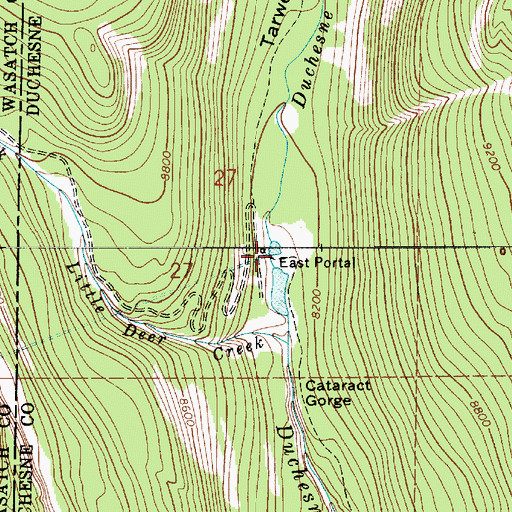 Topographic Map of East Portal, UT