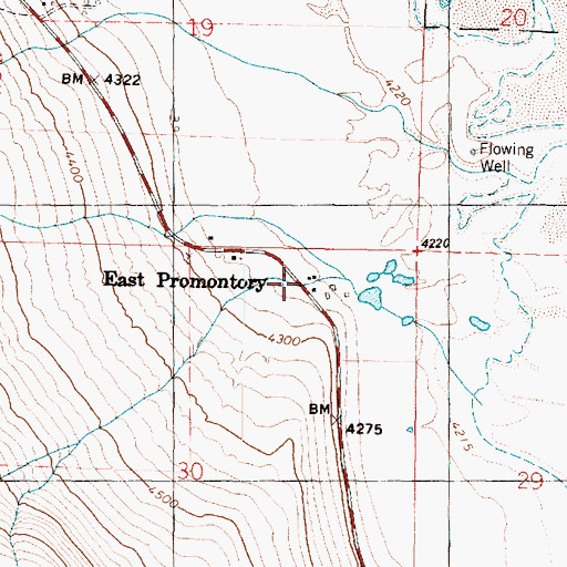 Topographic Map of East Promontory, UT