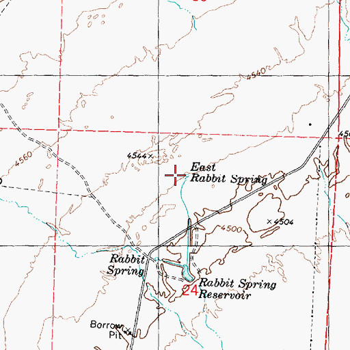 Topographic Map of East Rabbit Spring, UT