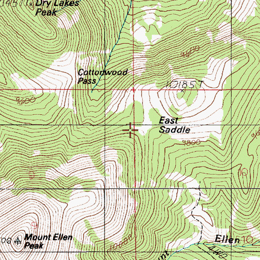Topographic Map of East Saddle, UT