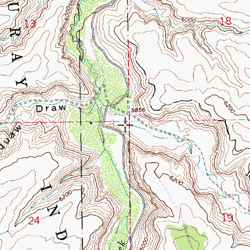 Topographic Map of East Squaw Canyon, UT