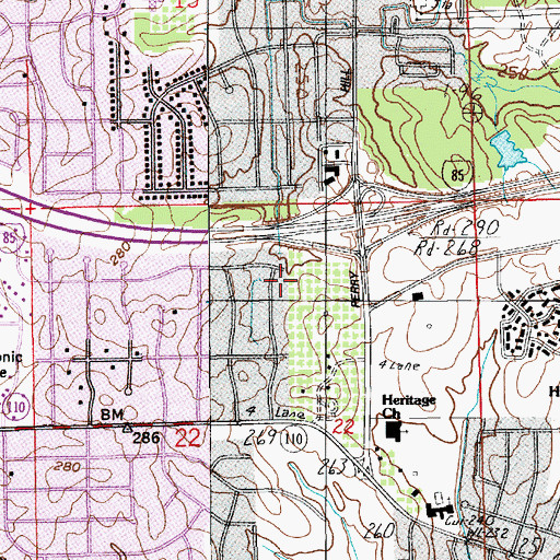 Topographic Map of Olde Acres, AL
