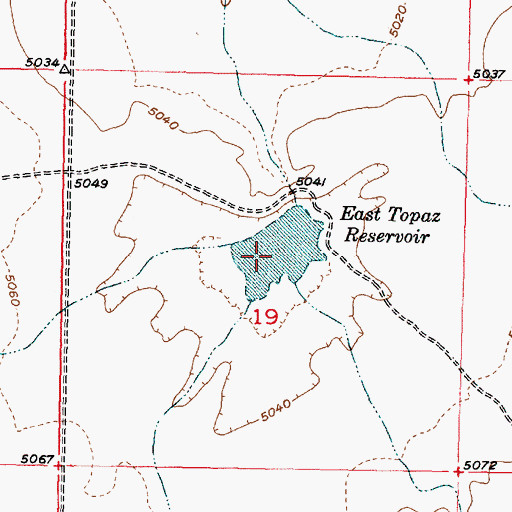 Topographic Map of East Topaz 2 Reservoir, UT