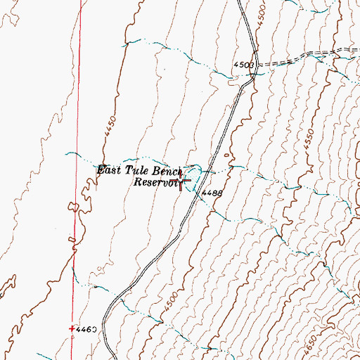Topographic Map of East Tule Bench Reservoir, UT