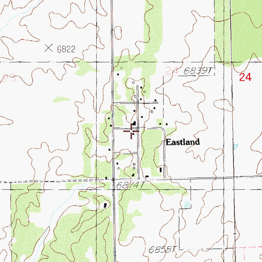 Topographic Map of Eastland, UT