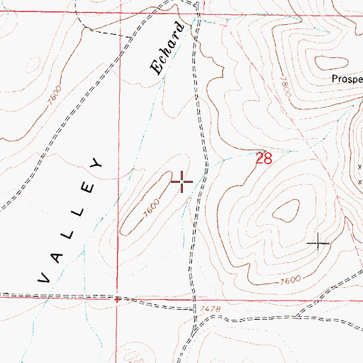Topographic Map of Echard Canyon, UT