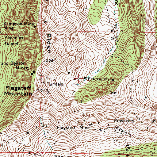Topographic Map of Eclipse Mine, UT