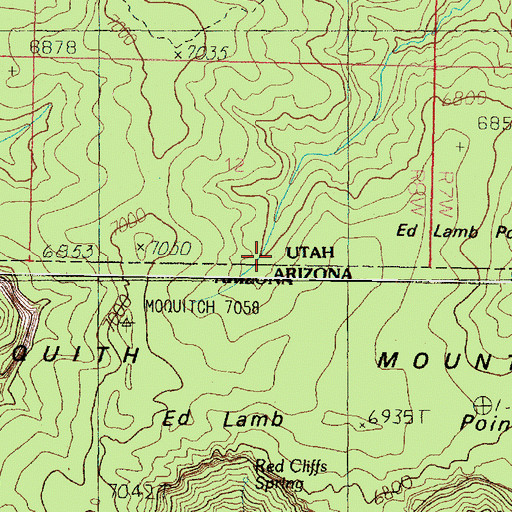 Topographic Map of Ed Lamb Point, UT