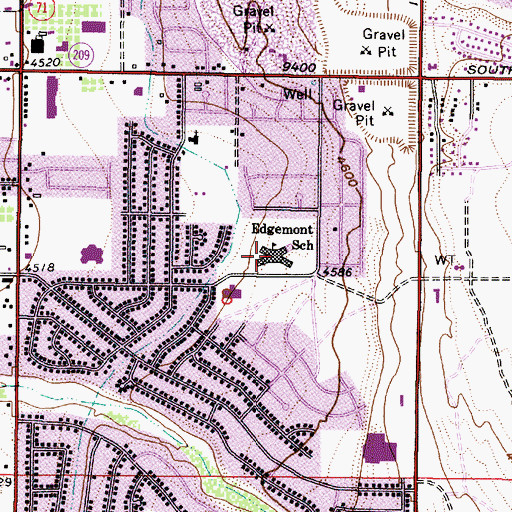 Topographic Map of Edgemont Elementary School, UT