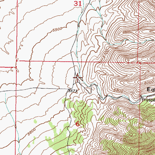 Topographic Map of Edwards Canyon, UT