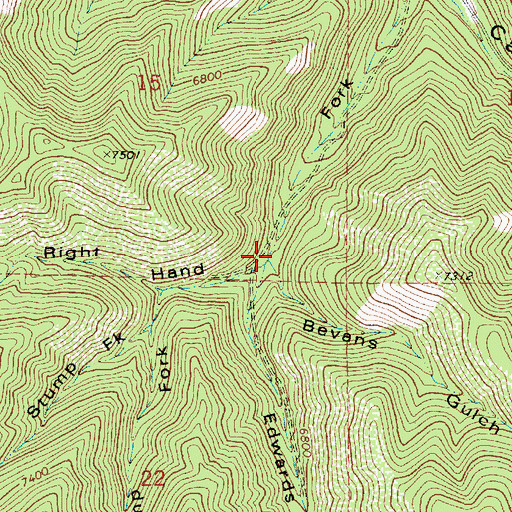 Topographic Map of Edwards Fork, UT
