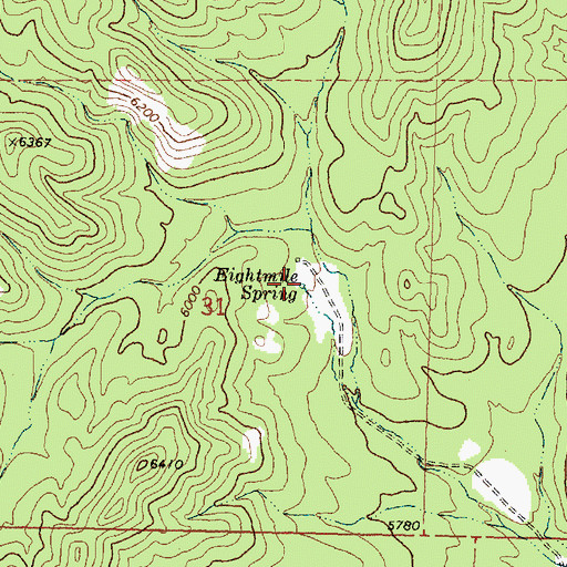Topographic Map of Eightmile Spring, UT