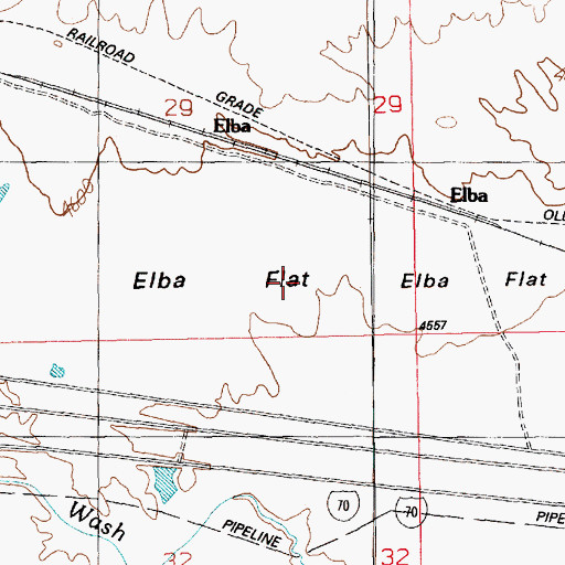 Topographic Map of Elba Flat, UT