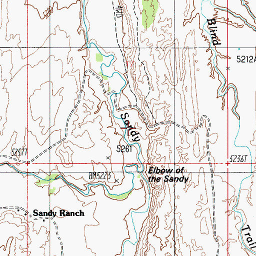 Topographic Map of Elbow of the Sandy, UT