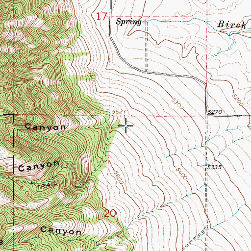 Topographic Map of Elbow Canyon, UT