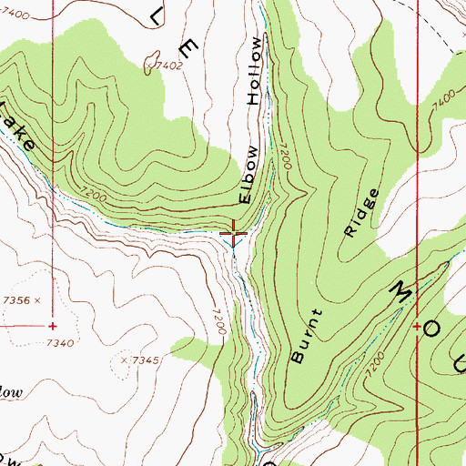 Topographic Map of Elbow Hollow, UT