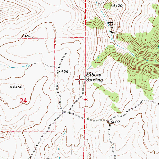 Topographic Map of Elbow Spring, UT