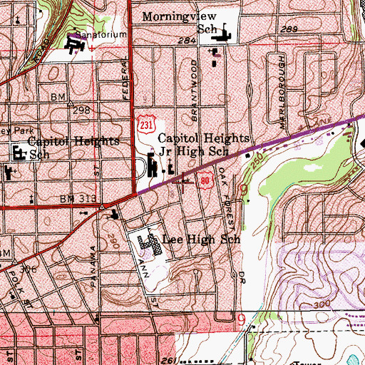 Topographic Map of Our Redeemer Lutheran Church, AL
