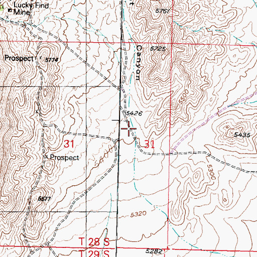 Topographic Map of Elephant Canyon, UT