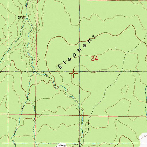Topographic Map of Elephant Cove, UT