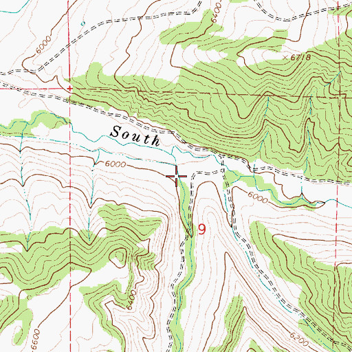 Topographic Map of Elkhorn Canyon, UT