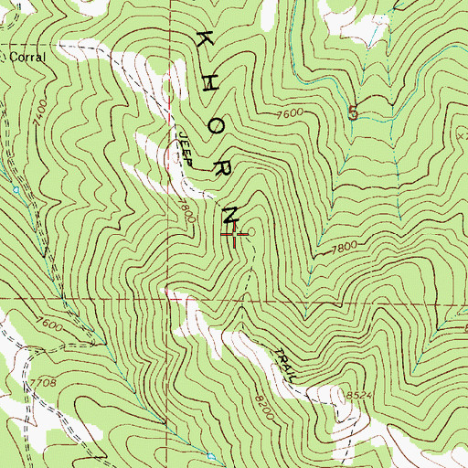 Topographic Map of Elkhorn Divide, UT