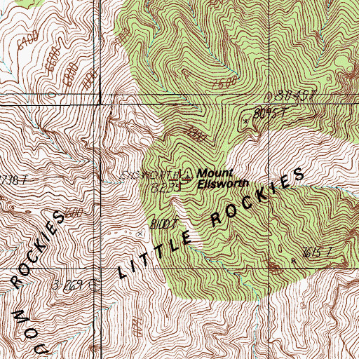 Topographic Map of Mount Ellsworth, UT