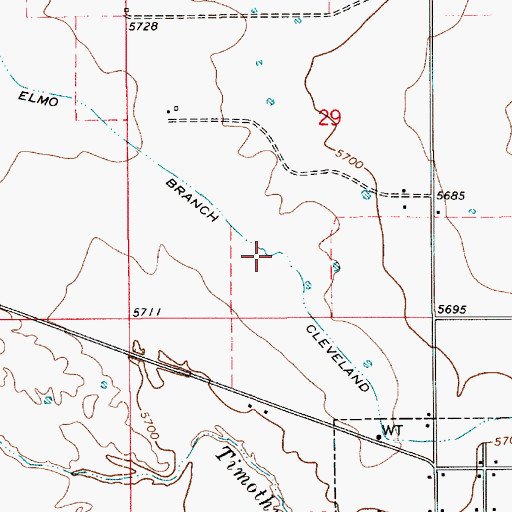Topographic Map of Elmo Branch Cleveland Canal, UT