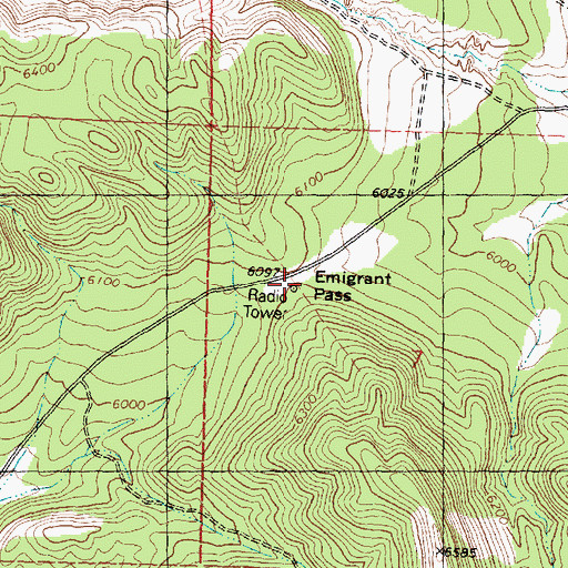 Topographic Map of Emigrant Pass, UT