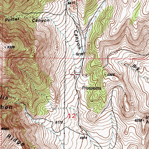 Topographic Map of Enoch Canyon, UT