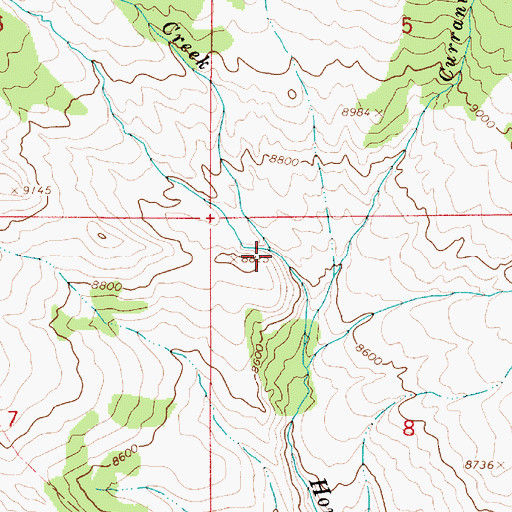 Topographic Map of Enos Creek, UT