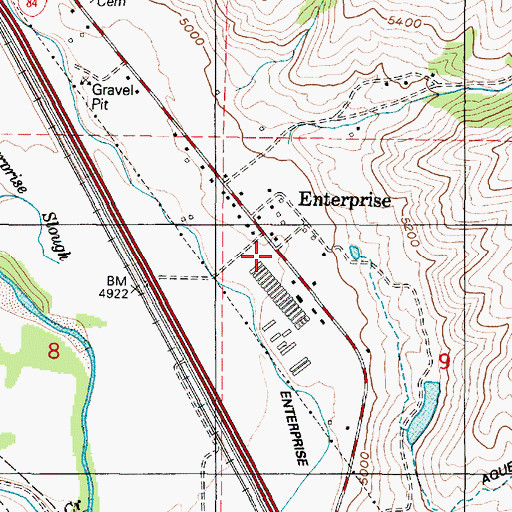 Topographic Map of Enterprise, UT