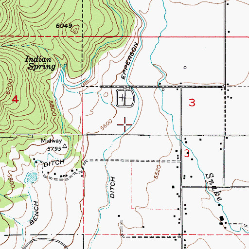 Topographic Map of Epperson Ditch, UT