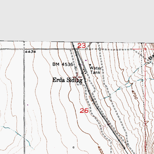 Topographic Map of Erda Siding, UT