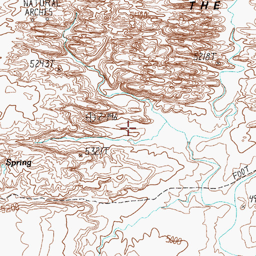 Topographic Map of Ernies Country, UT