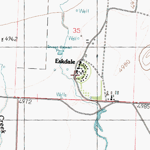 Topographic Map of Eskdale, UT