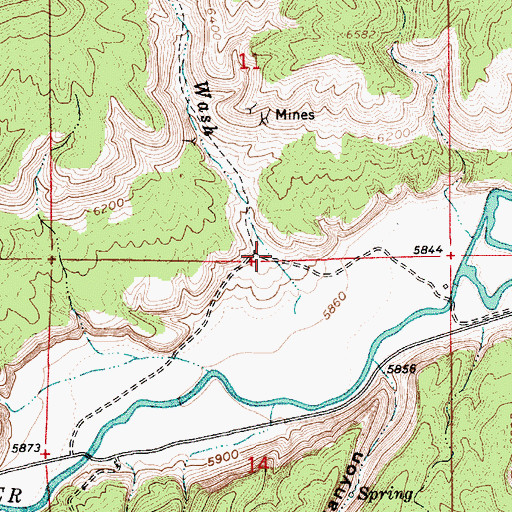 Topographic Map of Ethlen Wash, UT