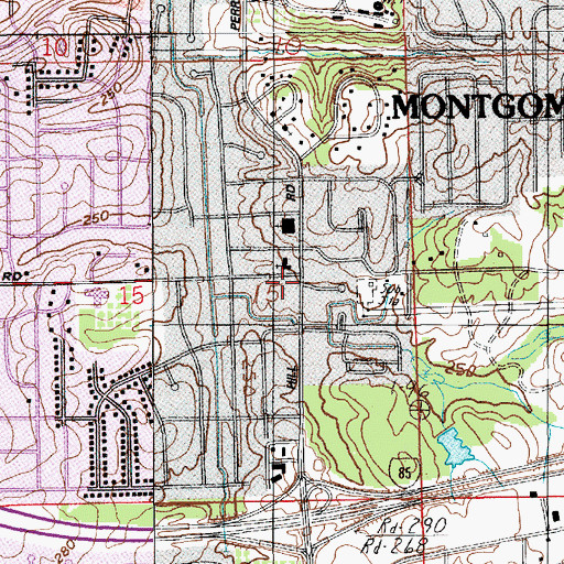Topographic Map of Perry Hill Shopping Center, AL