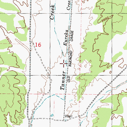 Topographic Map of Eureka Creek, UT