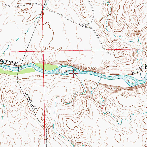 Topographic Map of Evacuation Creek, UT