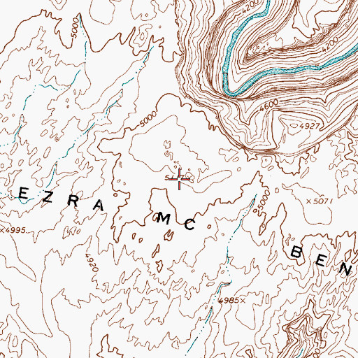 Topographic Map of Ezra Mc Bench, UT