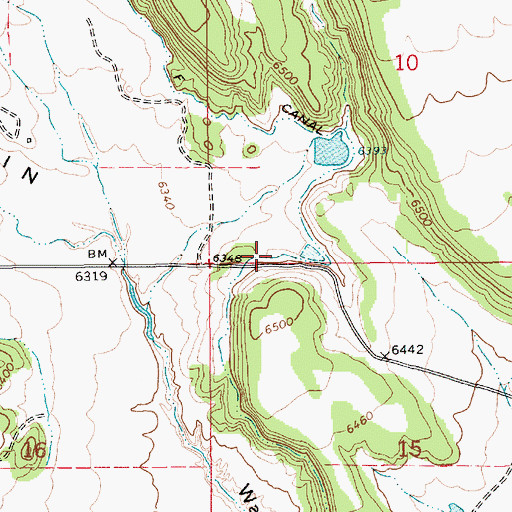Topographic Map of F Canal, UT