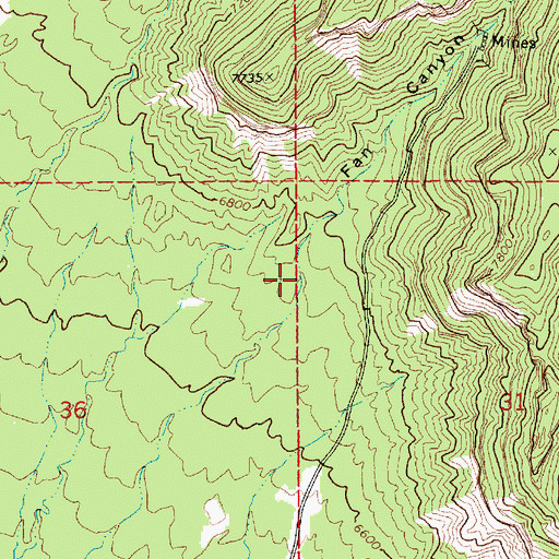 Topographic Map of Fan Canyon, UT