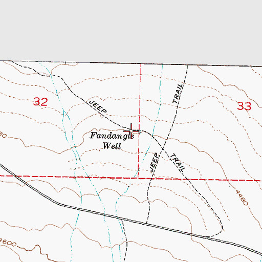 Topographic Map of Fandangle Well, UT