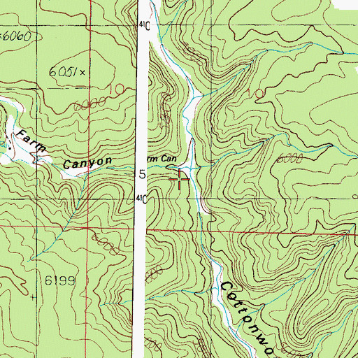 Topographic Map of Farm Canyon, UT