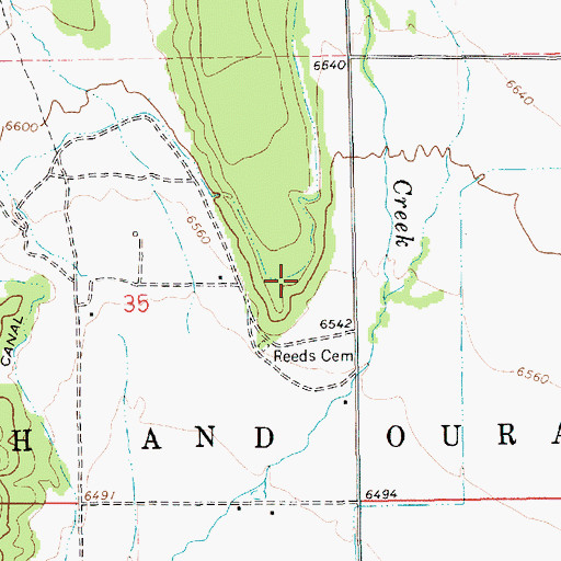 Topographic Map of Farm Creek Canal, UT