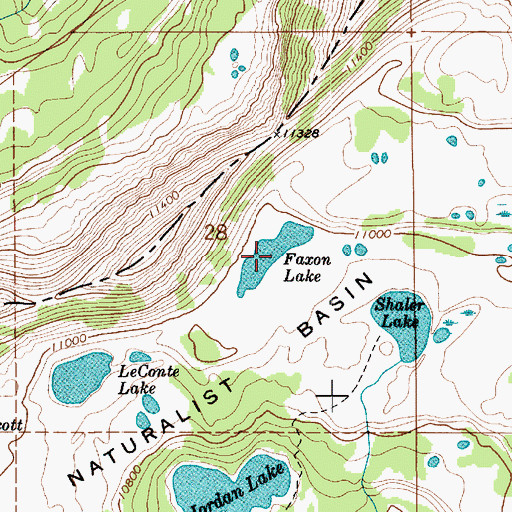 Topographic Map of Faxon Lake, UT